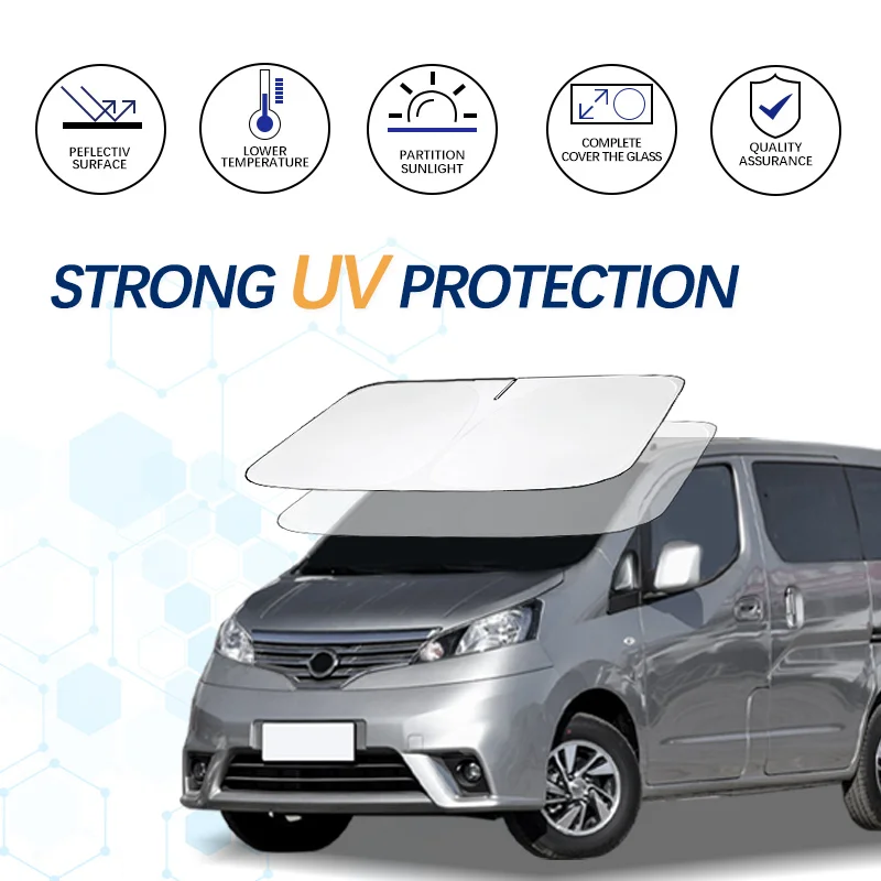 

Windshield Sun Shade For Nissan NV200 Sunshade Sun Visor Protector Foldable Blocks UV Rays Keep Your Car Cooler