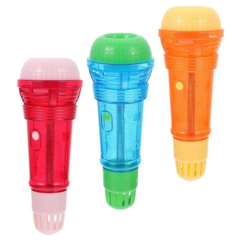 

3Pcs Echo Microphone Prop -Free Voice Amplifying Mic for Kids Karaoke Party Favor Lightweight Portable Musical Plaything