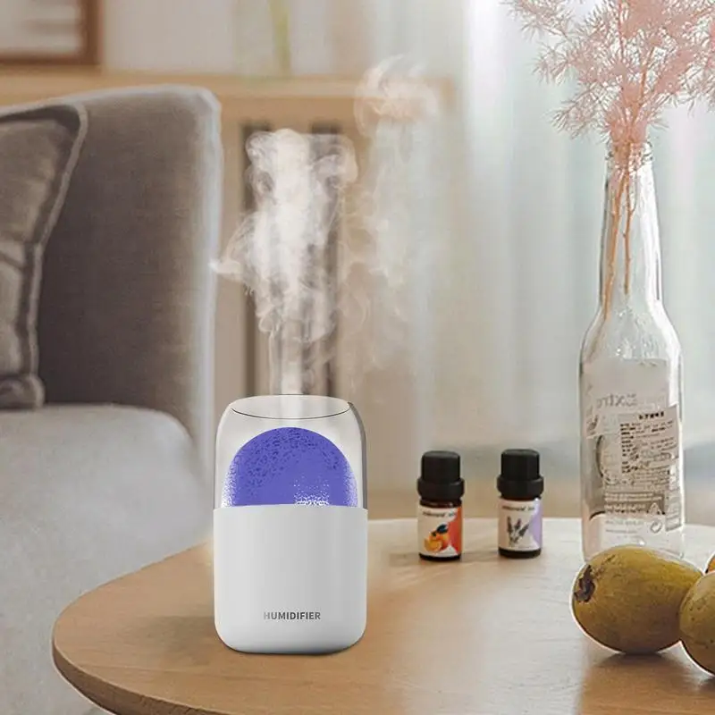 Mini Luchtbevochtiger Voor Slaapkamer Kleurrijke Led Cool Mini Luchtbevochtiger Planeet Luchtbevochtiger Kleurrijke 300Ml Stille Aromatherapie Olie Diffuser