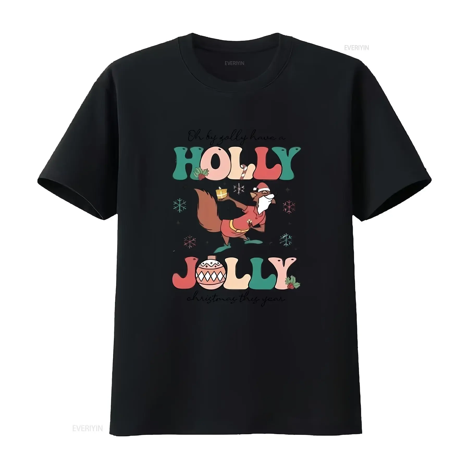 Holly Jolly Robin Hood Christmas T Shirt E0907 vintage Washed homme Soft Comfortable Casual fashion Stylish Unisex Slightly