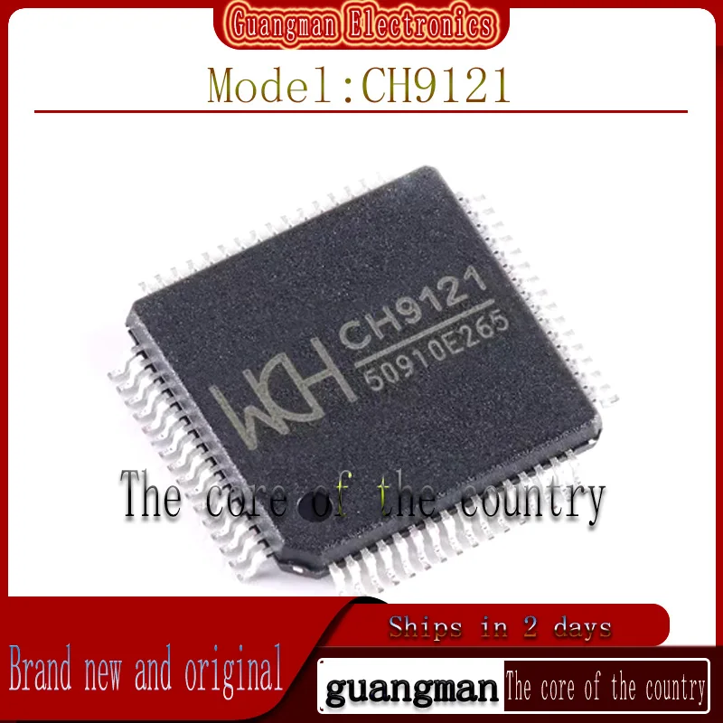 

10 Ch9121 Original Genuine Package Lqfp-64 Serial Port Transparent Transmission Chip Network to Ttl Module Chip Rs485
