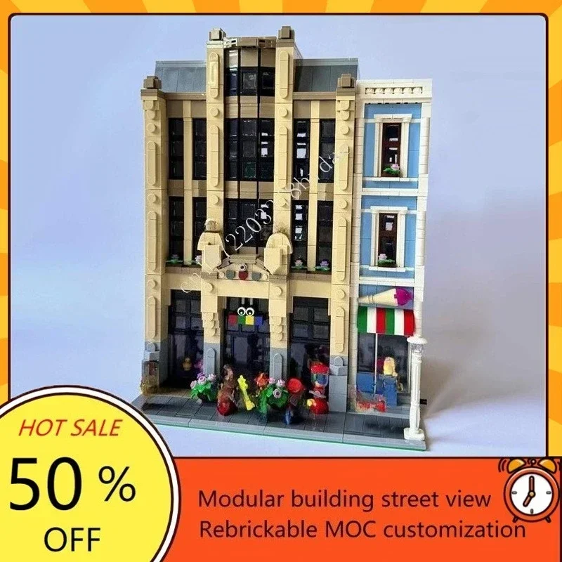 

4309 шт. модульный MOC магазин игрушек вид на улицу на заказ головоломка архитектура DIY образовательная сборная модель игрушка в подарок