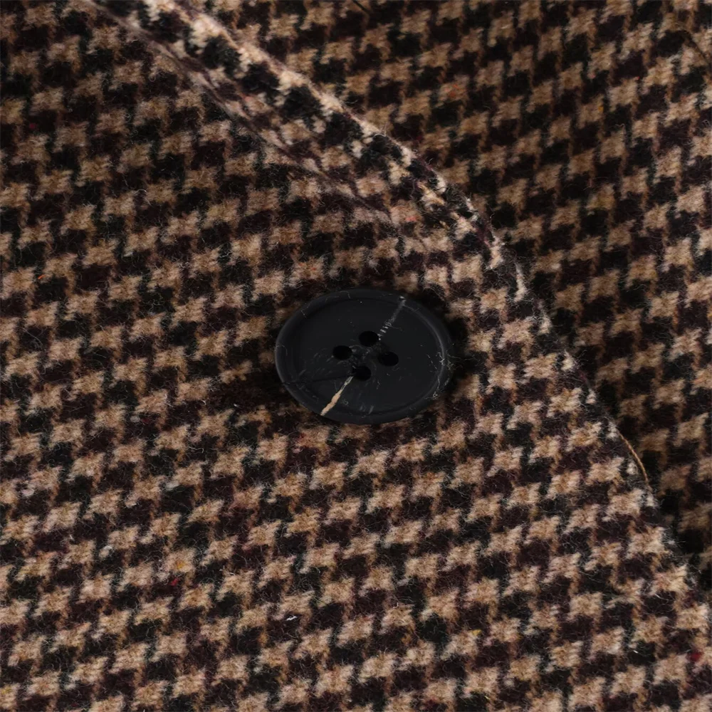 سترة بدلة نسائية شتوية جديدة بسيطة ومتعددة الاستخدامات بشبكة ألف طائر متوسطة الطول #4