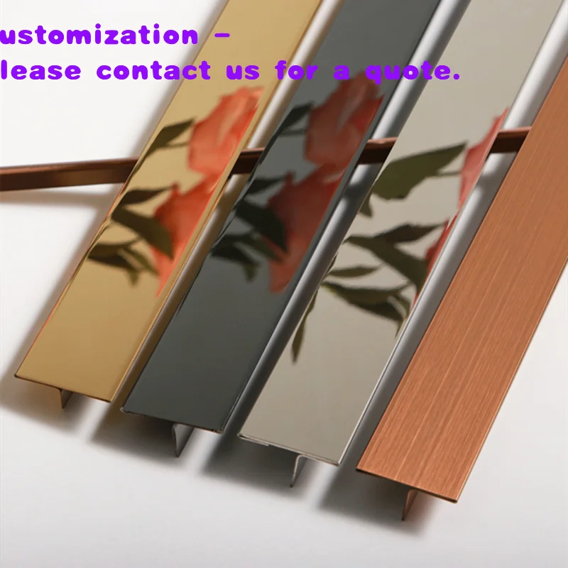 

Декоративные профили из нержавеющей стали custom.T6 T8 T10 T15 T19 T20 для плитки, для кухни, ванной комнаты, наружного применения - прочные