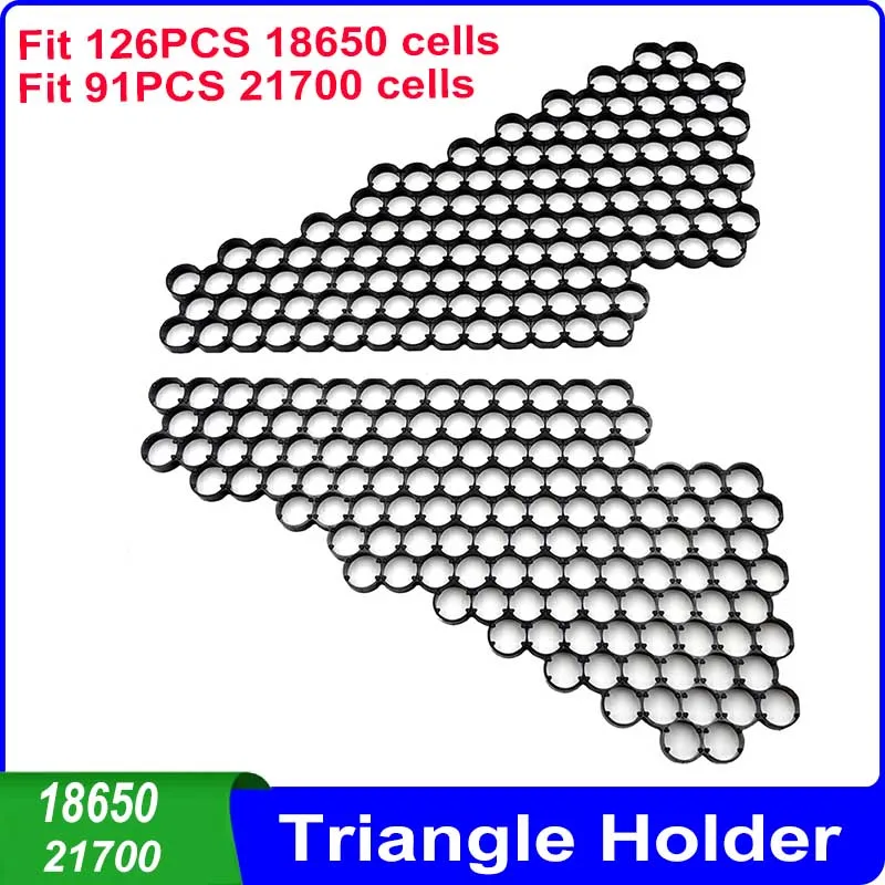 

Triangle Holder Fit 91pcs 21700 Cell Fit 126pcs 18650 Cell Triangular Cell Holder 18650 21700 Support for DIY Triangle Battery