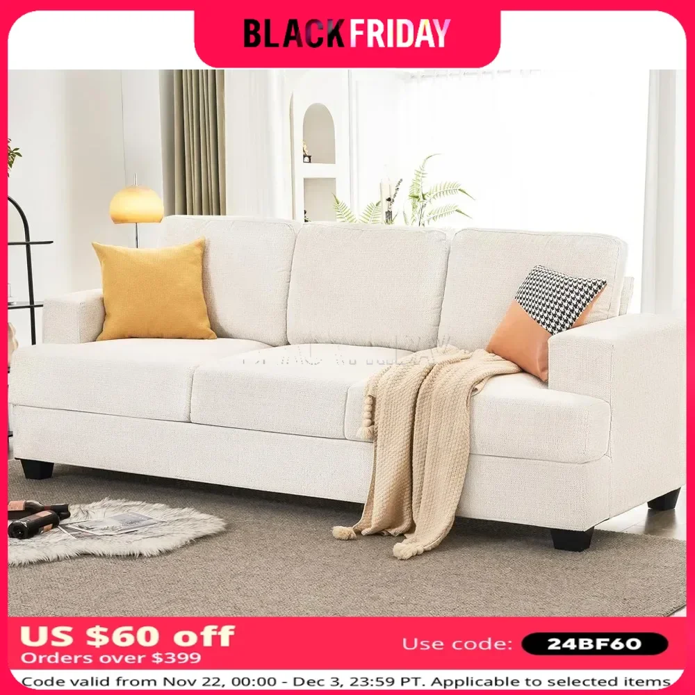 89Inch Sofa with Extra Deep Seats Modern Sofas Couch- 3 Seater Sofas Couch for Living Room Apartment Lounge Comfy Sofa Couch