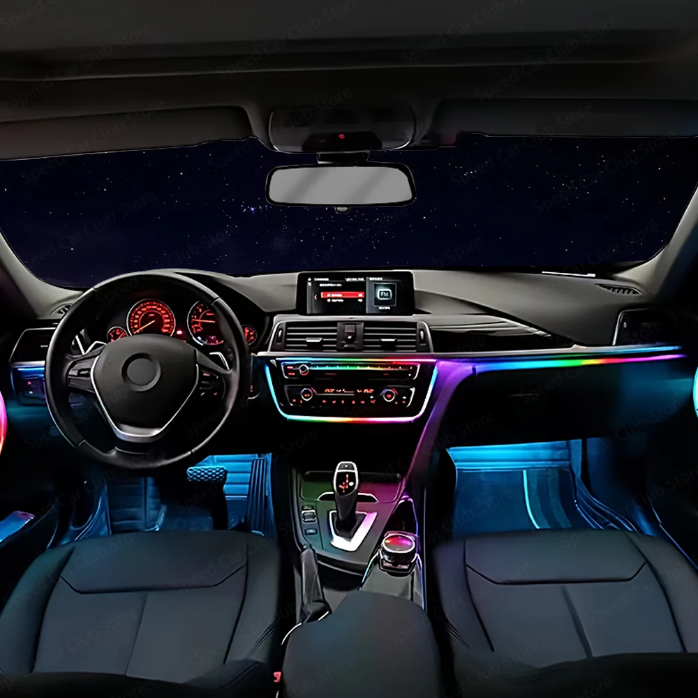 256 Colors App Control LED Ambient Light for BMW 3/4 Series 3GT F30 F31 F32 F34 Changeable Interior Car Light with Remote Contro
