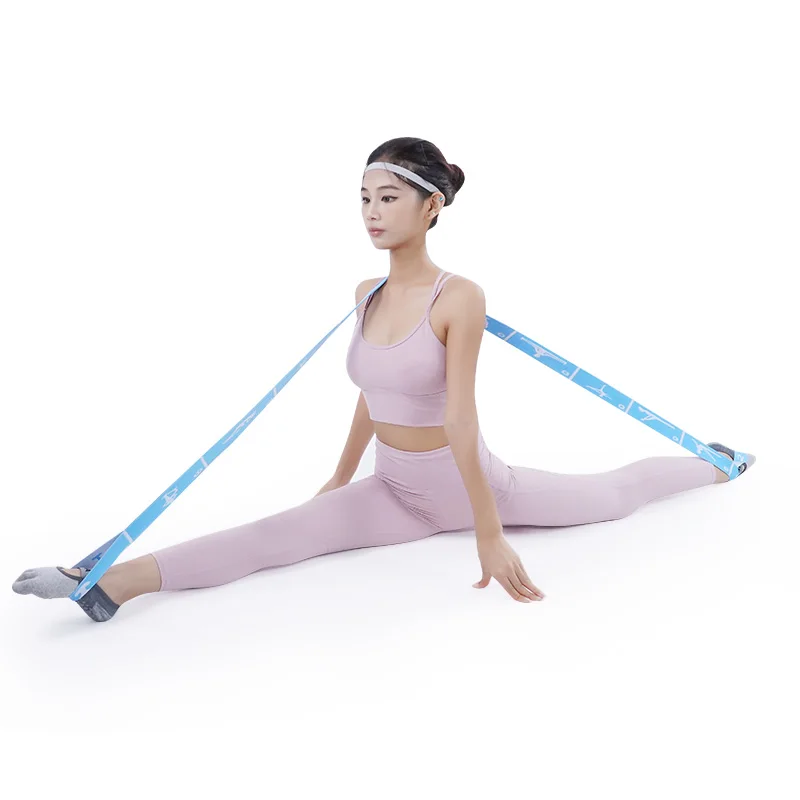 Multi-Functional Slimming Resistance Bands Yoga Strap Elastic Band 8/10/12 Grids for Latin Training, Dance, Pilates, Gymnastics