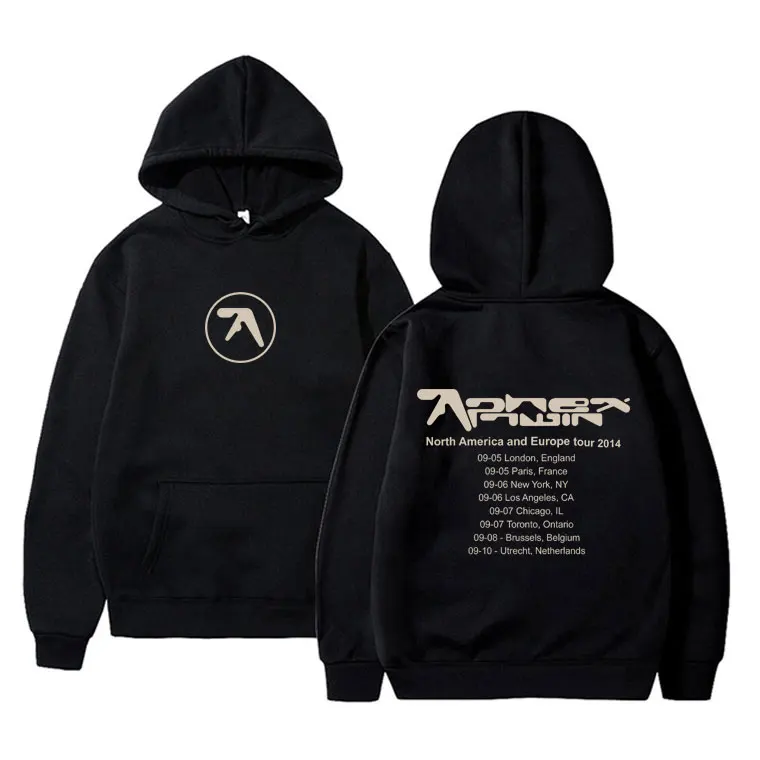 

Aphex Twin Tour 2014 Hoodie Men Women Casual Oversized Streetwear Men's Fashion Pullover Male Fleece Cotton Hooded Sweatshirt