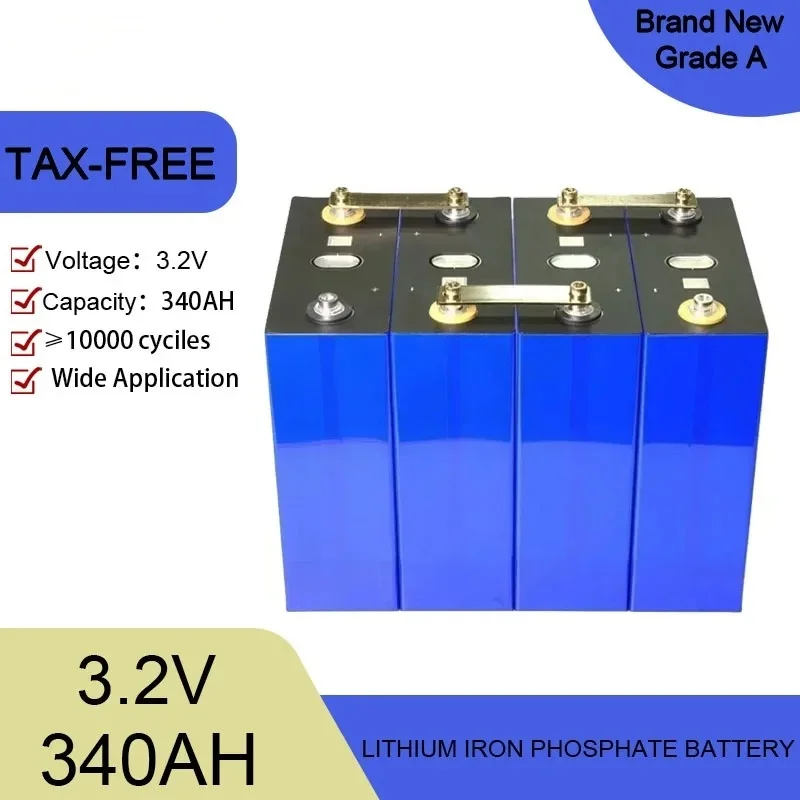 OUDIANYI 3.2V Grade-A Lifepo4 340Ah Rechargeable Battery Lithium Phosphate Golf cars Travel Solar Campers Cell 12v 24v 48v batte