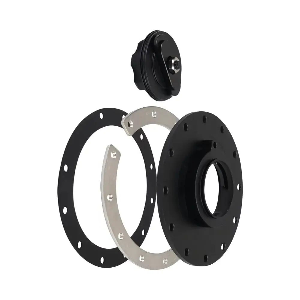 Billet‑Aluminum Easy‑Fill Fuel‑Cell Gas‑Cap For Racing Fuel Tank With 12 Hole Cell Bung And Rubber Gasket Performance Accessorie