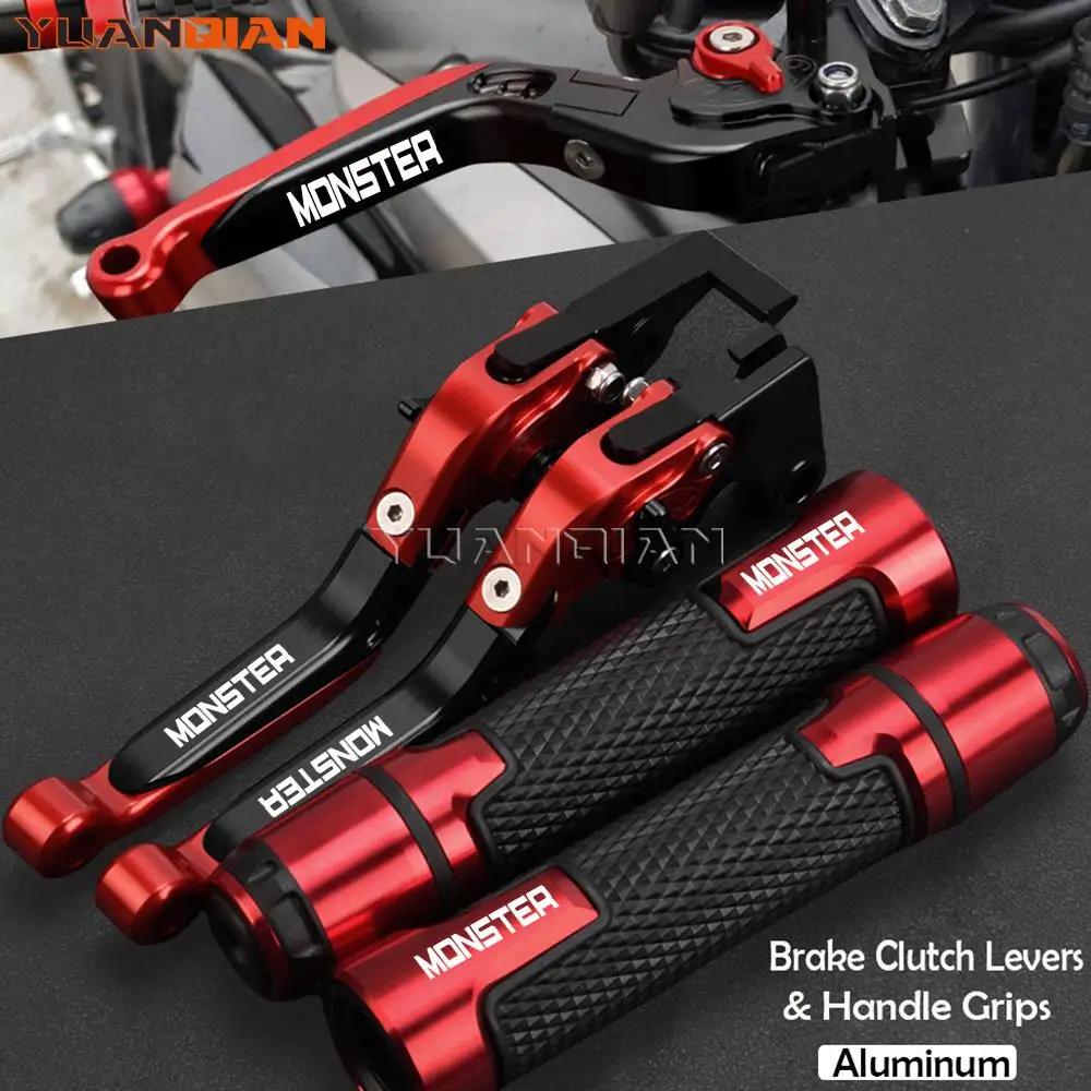 For ducati MONSTER 1200 S/R 1200S 1200R 2018 2016 2015 2014 Motorcycle Accessoris Brake Clutch Levers Adjustable Handlebar grips