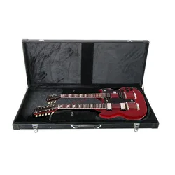 Double-headed electric guitar case Double-headed electric guitar leather case Double-neck electric guitar case