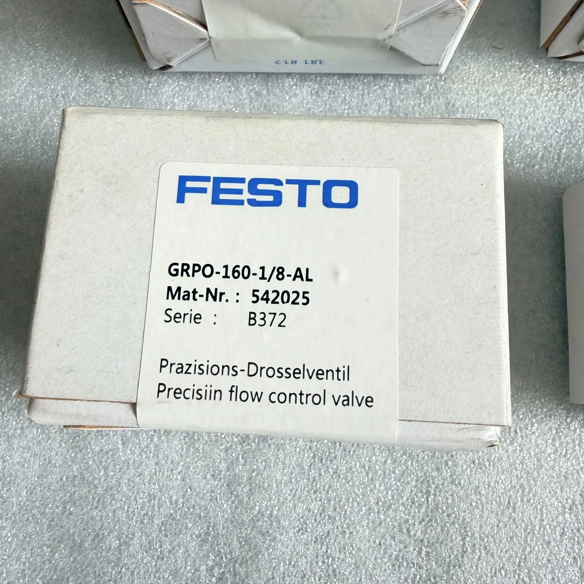 FESTO Precision Throttle Valve GRPO-160-1/8-AL 542025