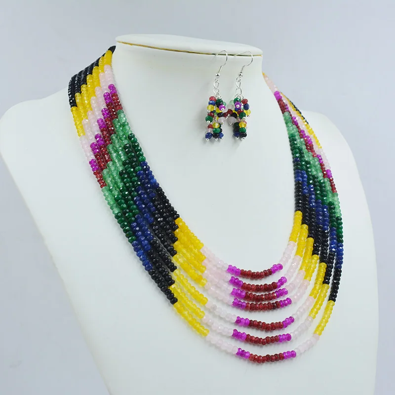 2021- New Nigerian Stone Beads Jewelry Set Fashion Design