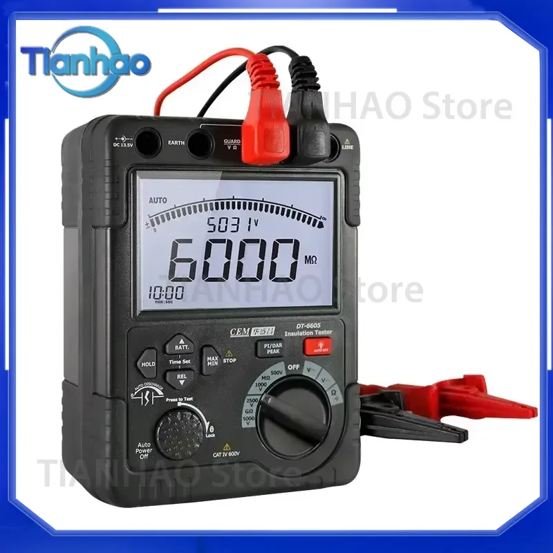 for DT-6605 Analog Insulation Resistance Tester High Voltage Megohmmeter AC DC Voltage Measurement Pointer Multimeter