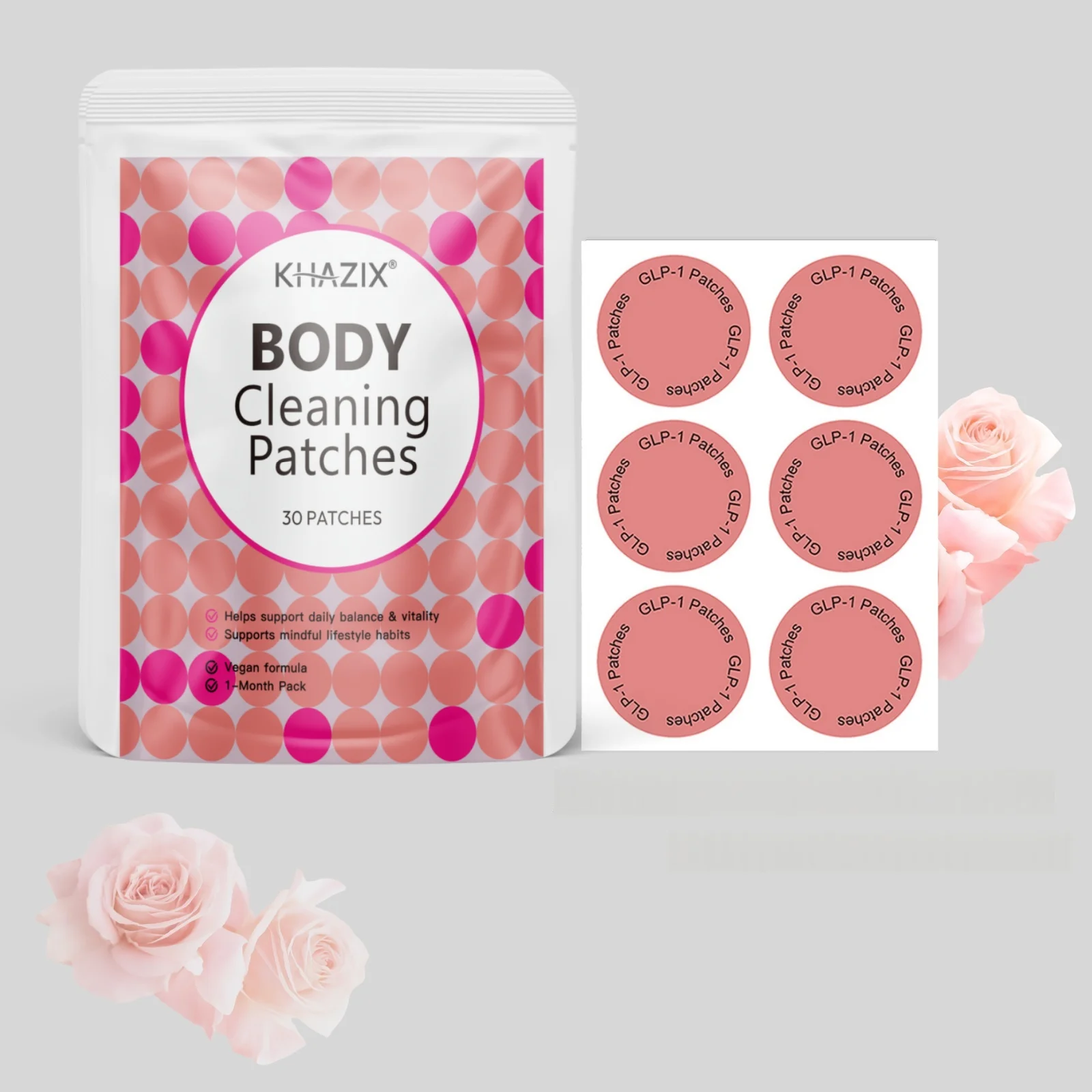 30 قطعة من رقعة العناية بالجسم، دعم لطيف لمظهر ناعم وشكل مع رعاية يومية خفيفة الوزن