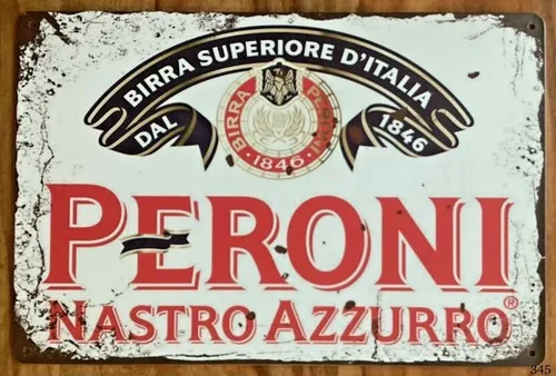 PERONI Lager Beer Large Vintage Metal Sign Bar Pub Man Cave Shed Garage Workshop --Tin Sign