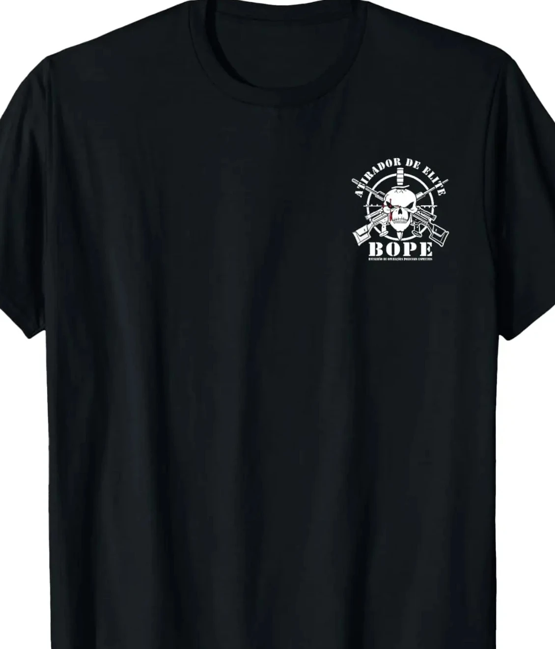 BOPE Sniper Team Atirador De Elite Brasil Camiseta militar manga curta casual 100% algodão camisas