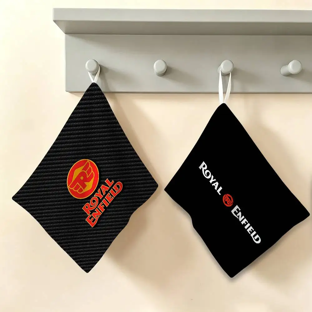 Moto Racing Royals Enfields Polyester Cotton Hand Wiping Towel, Hanging Towel, Quick Dry for Kitchen Bathroom Daily Supplies