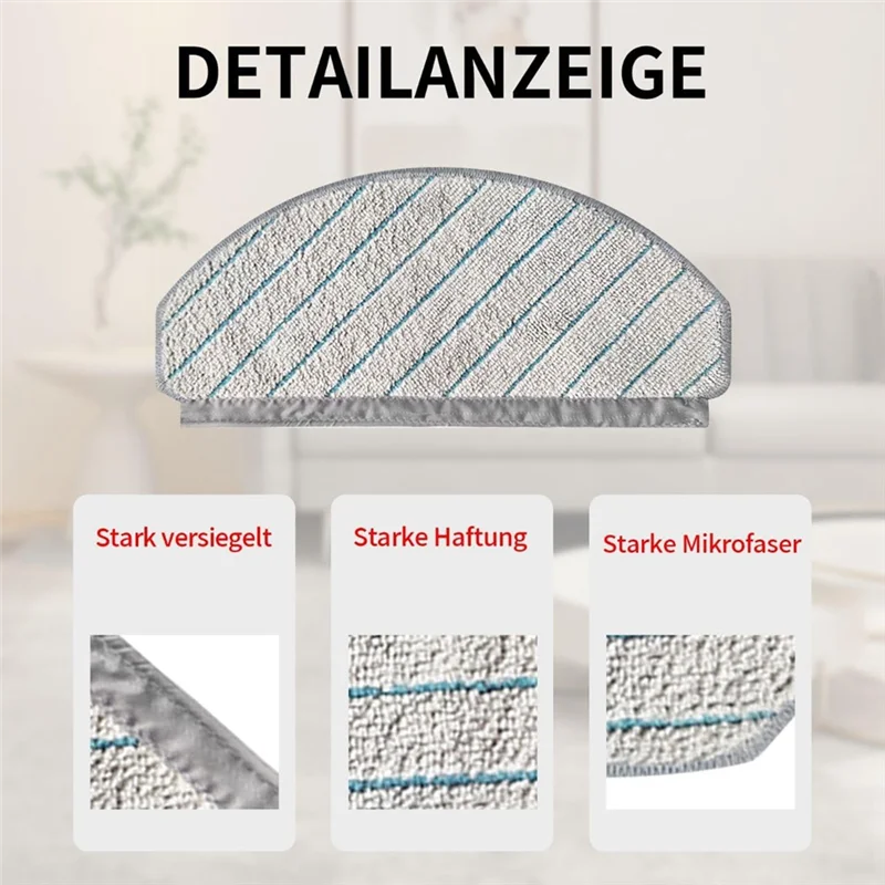 WHYY-1Set Suku Cadang Pengganti untuk Ecovacs Deepot T10+, Sikat Utama, Filter, Sikat Samping, Kain Pel, Alat Pembersih Sikat