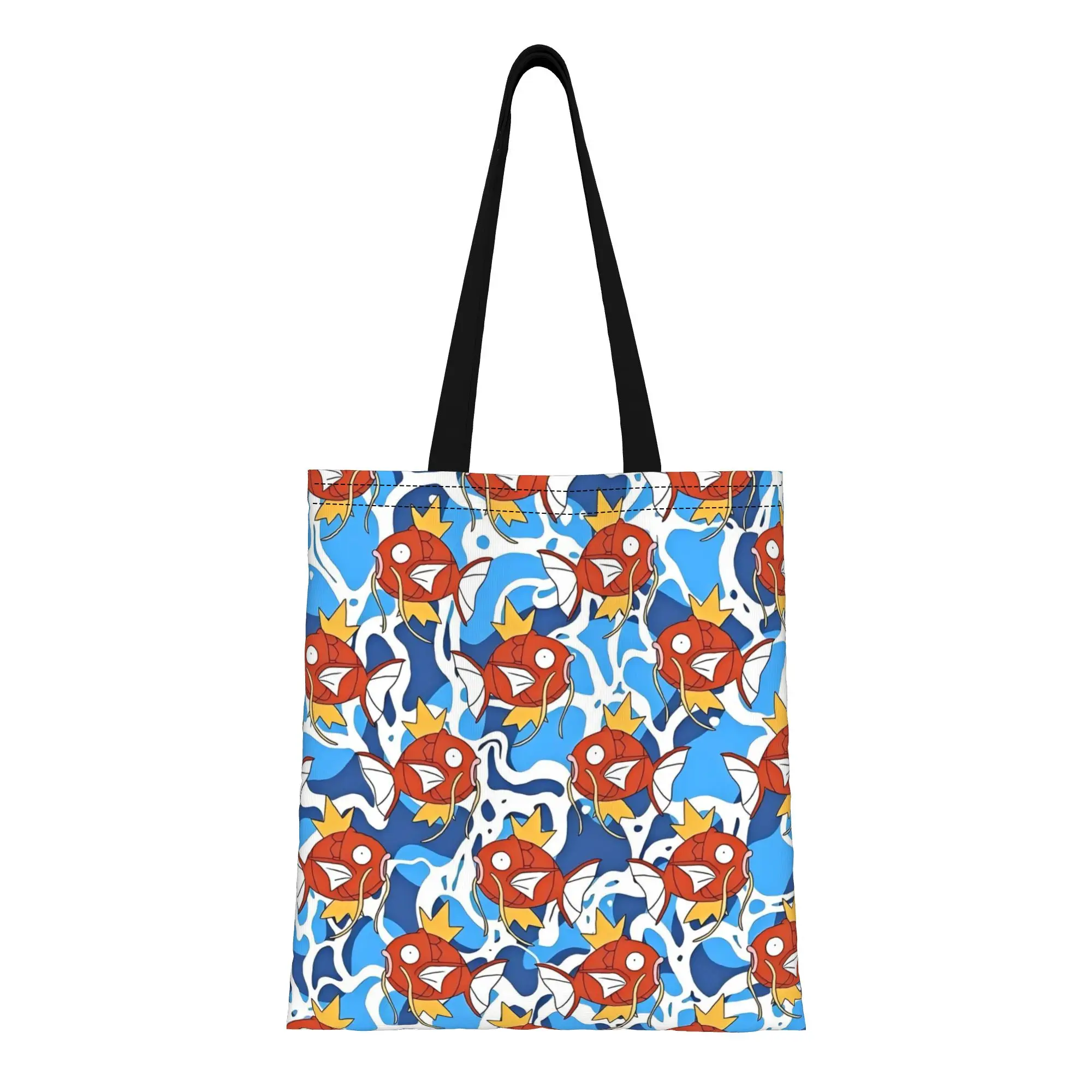 

Magikarp Pokemon Canvas Tote Bag Perfect for Outdoor Women's Top-Handle Bags