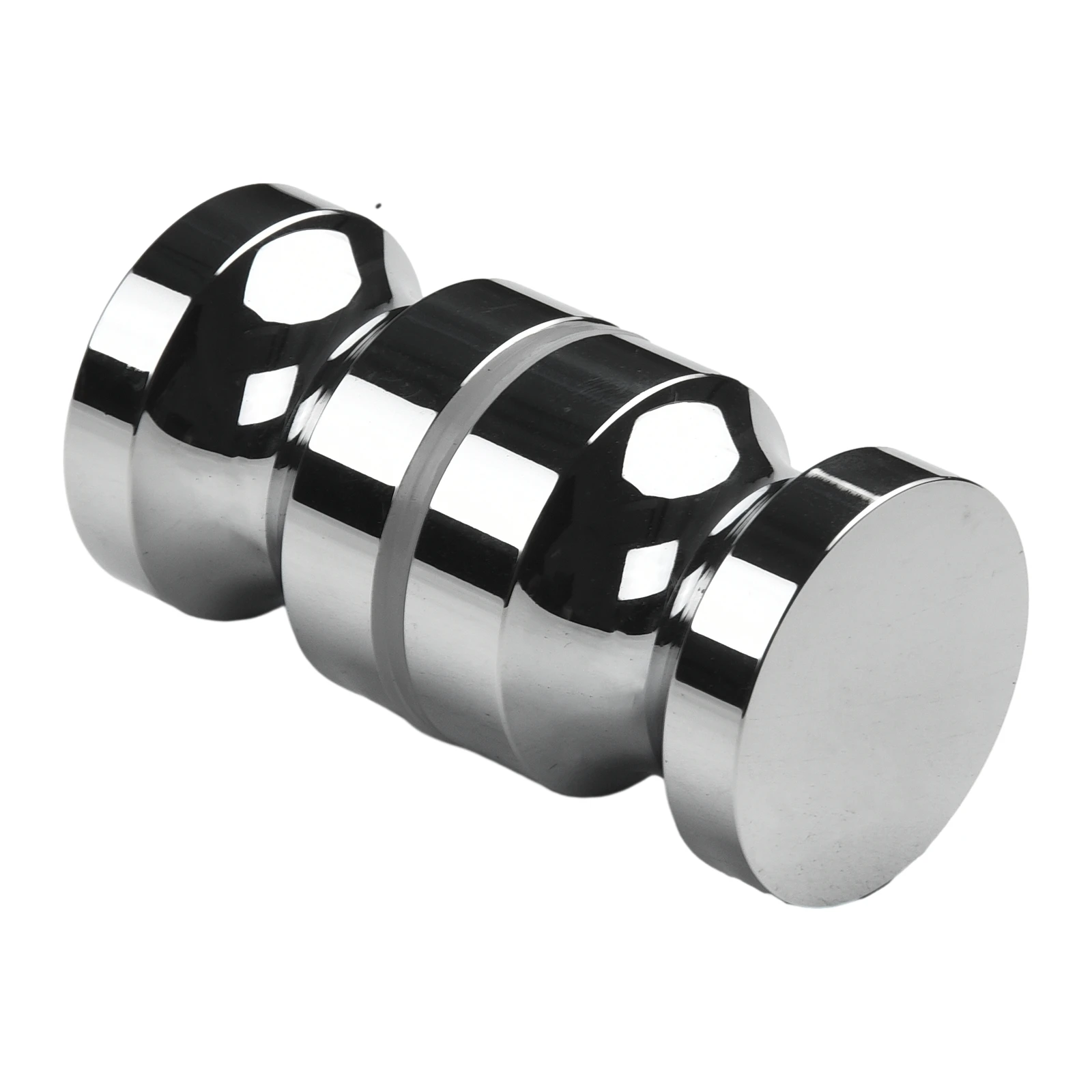 Elegant and Practical Zinc Alloy Bathroom Shower Door Handle Knob Single Groove Chrome Plated 6 18mm Compatibility