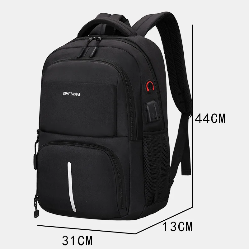 Men's Large Capacity Backpack Larger Capacity USB Port Business15.6 inch Laptop Outdoor Leisure travel student backpack Daybag
