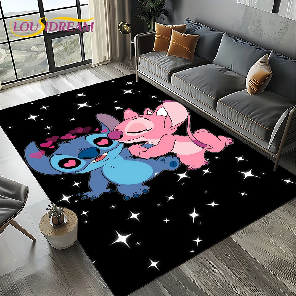 27 Style Cute Stitch Disney Cartoon 3D Carpet Rug for Home Living Room Bedroom Sofa Doormat Decor,Child Non-slip Floor Mat Gifts