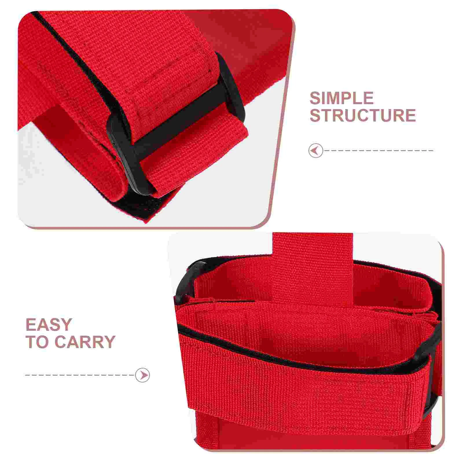 Fire Extinguisher Strap Mounting Universal Red Plastic Fixed Belt Car Accessories