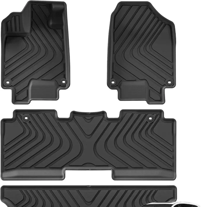 Mini bus TPE floor mat accessories first and second rows and third rows of car floor mats interior