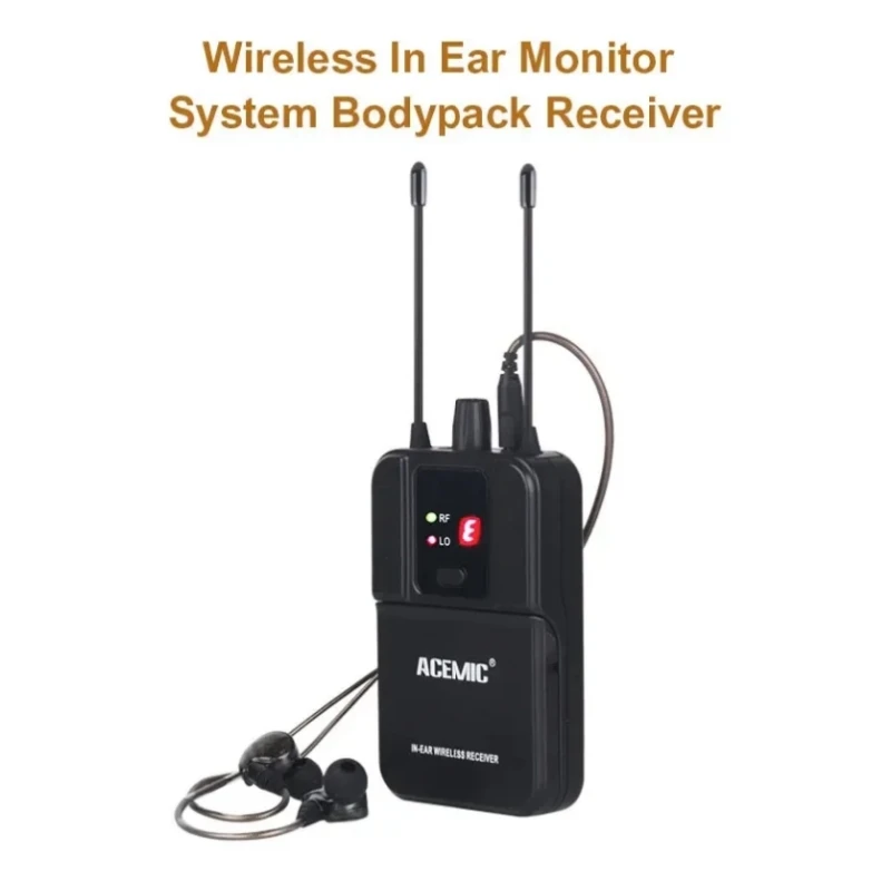 Acemic Bodypack Receiver shall be used together with EM-D04 Monitor system and cannot be used alone