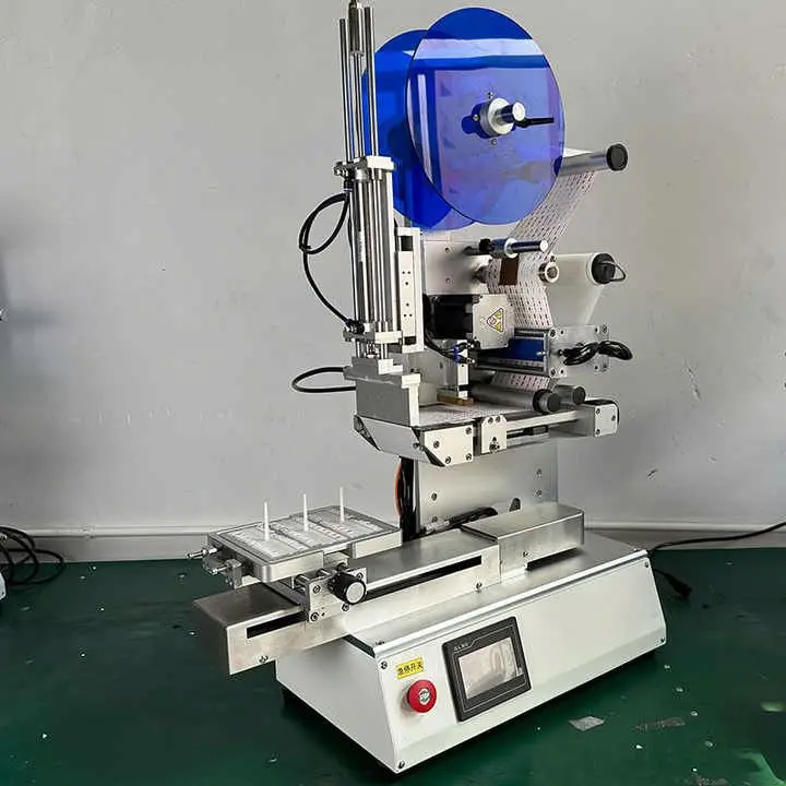 High Precision Semi Automatic Top Labeling Machine Core Motor Driven for Circuit Boards Wooden Molding Boxes