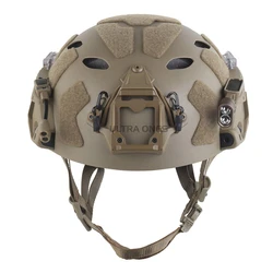 Casco Airsoft SF FAST con riel Picatinny y luz LED