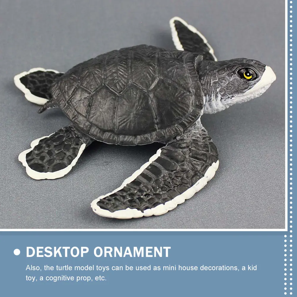 Realistic Lifesize Sea Turtle Toy Set – 2pcs Educational Cognitive Learning Decor for Kids, Plastic Marine Animal Props