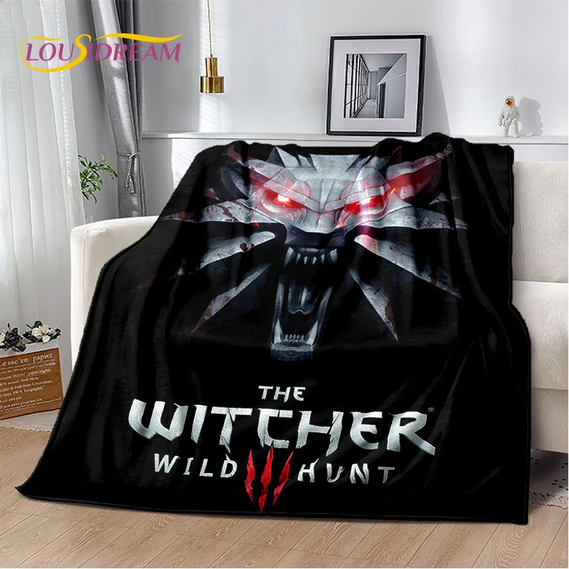 

HD The W-Witcher Game Cartoon Soft Blankets,Keep Warm Throw Blanket Comfortable Blanket for Picnic Beds Sofa Home Bedroom Gift