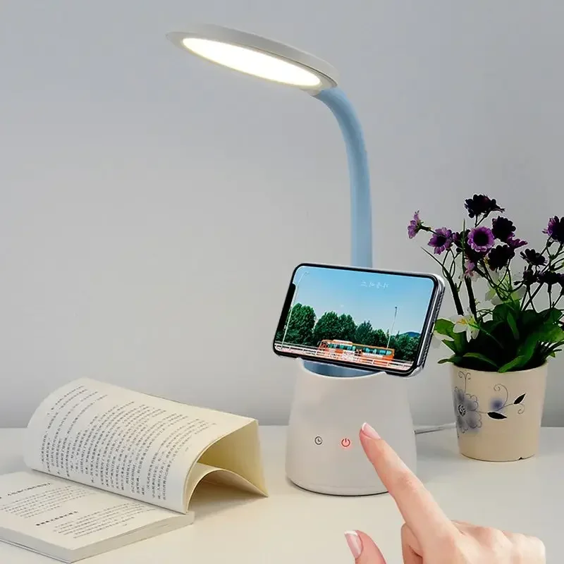 Flexible LED Table Lamp Eye Protection Desk Light For Foyer Study Living Room Adjustable Multifunctional Reading Bedside Lamp