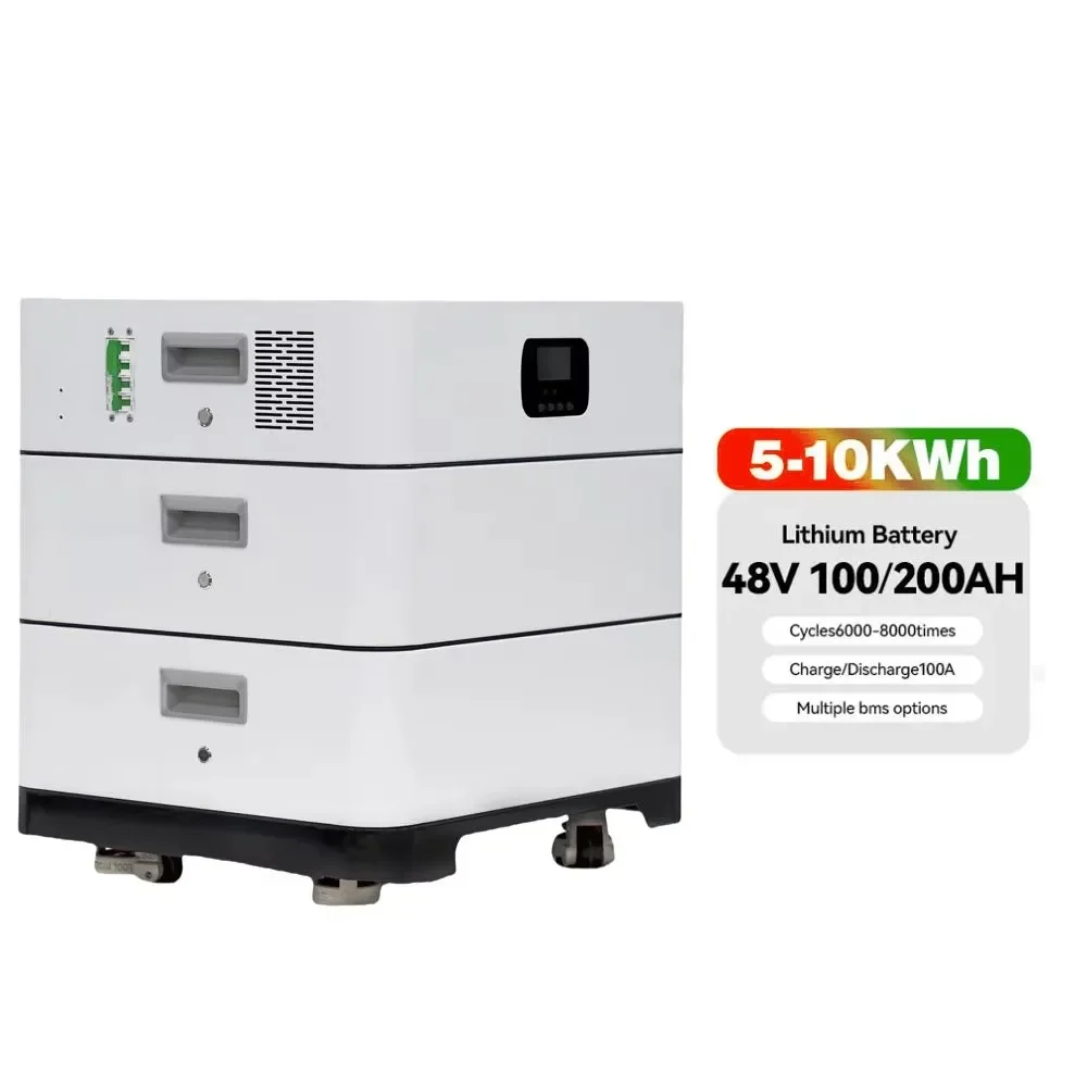 Good Performance 51.2V 200Ah Stackable Lithium Battery 5KWH LifePo4 Battery for Home Energy Storage System