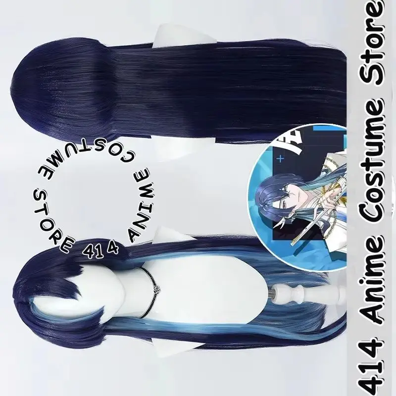 

Game & Anime Finni Cosplay Wig Afaer VTuber Dual-tone Scalp Heat-Resistant Fiber Synthetic Hair