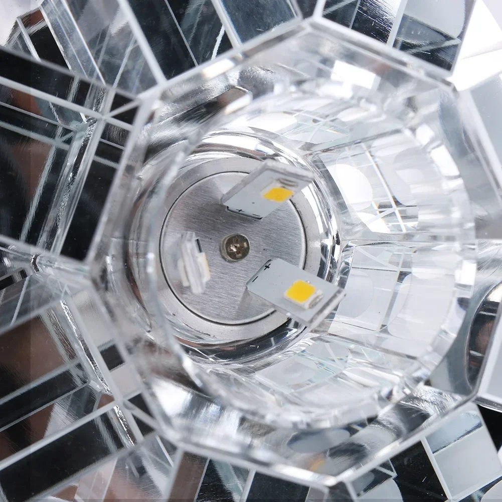 Crystal Led Aisle Lights Super Bright Small Ceiling Light Round Entrance Lights Installed Corridor Lights Crystal Lamp