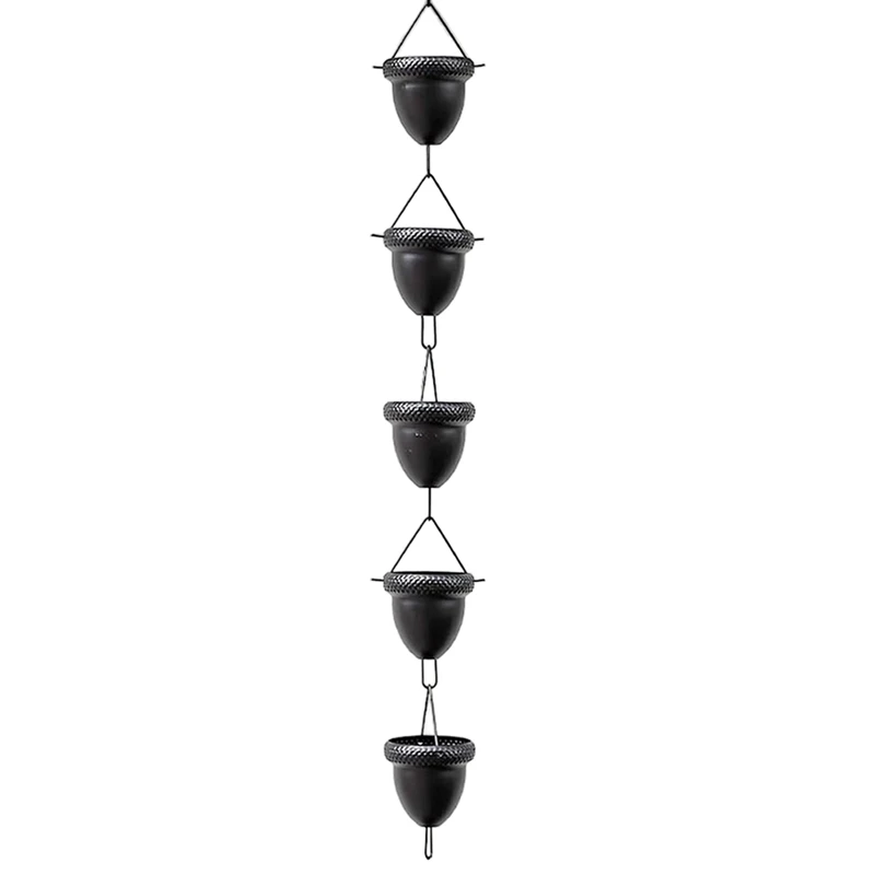 Rain Chains Rain Chain To Replace Gutters Downspouts, Functional And Decorative Rainwater Collector Cups, Outdoor