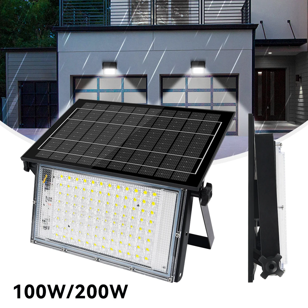 

LED Solar floodlights 100W 200W For Outdoor Garden Floodlight Waterproof Luminous Waterproof Stairs Wall Solar Light Dimming