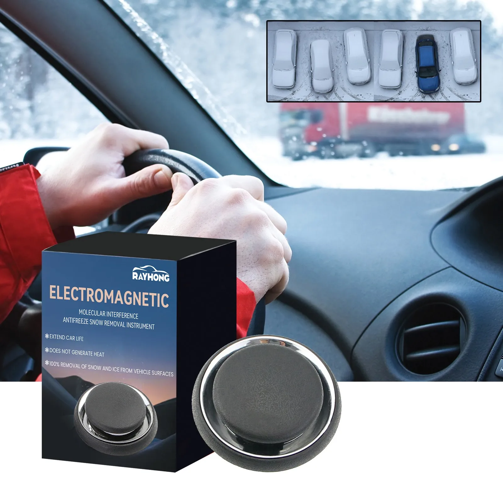 Portable Solar And USB Car Ice Remover For Windshields, Rearview Mirrors, SUVs, Trucks, RVs – Fast De-icing Anti-Freeze Tool