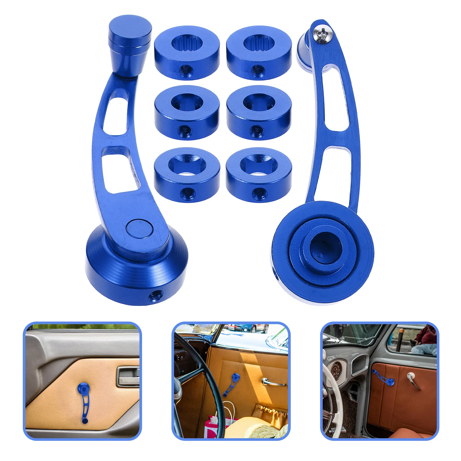 

Aluminum Car Window Crank Handle Durable Lightweight Comfortable Grip Modern Look Easy Install Most Models Auto Window Handle