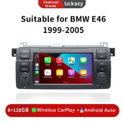 Radio de coche inalámbrica Carplay 2 Din Android 13 para BMW E46 M3 Rover 75 Coupe 318/320/325/330/335 Audio estéreo Multimedia GPS Navi