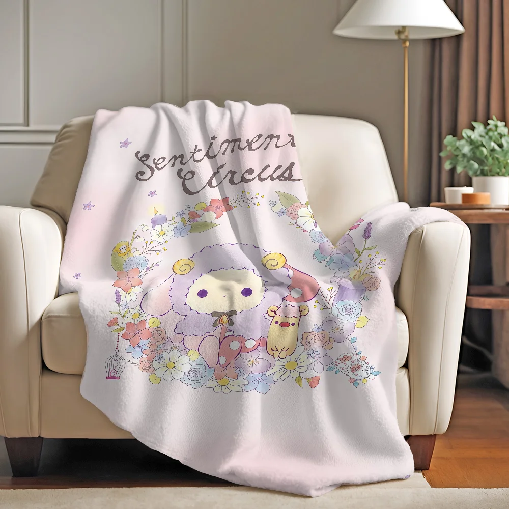 Cartoon Cute S-sentimental C-circus Blanket Warm And Soft Suitable For Bedroom Living Room Sofa Bed Office Travel Camping