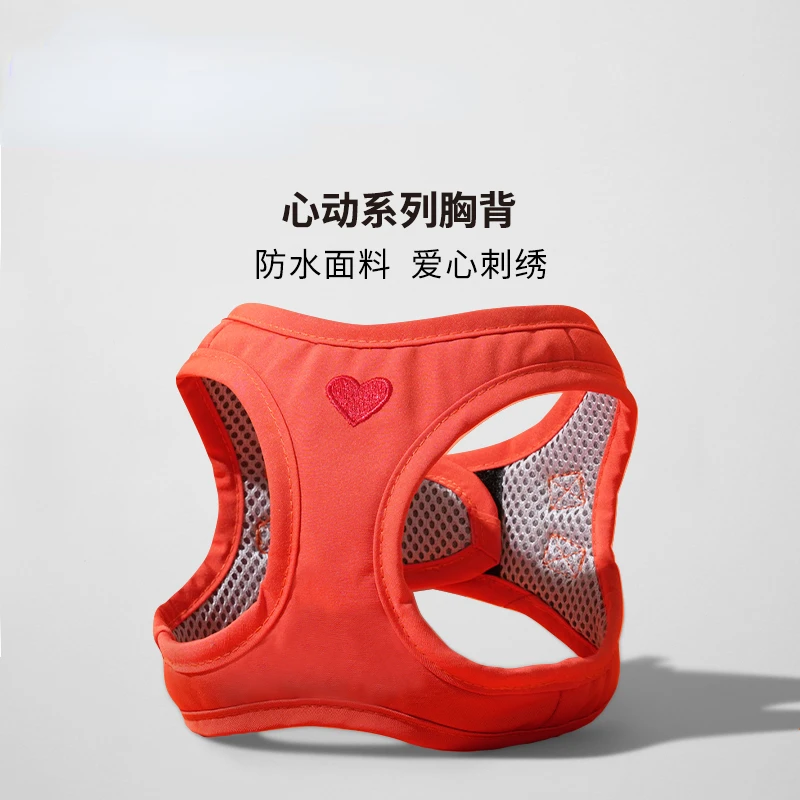 Hond Borst Rug Wandelen Hond Tractie Touw Tanktop Klein Hondennet Rood
