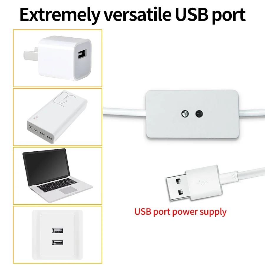 1M/2M/3M/4M/5M/10M Spazzare A Mano HA CONDOTTO LA Luce di Striscia 5V USB Diodo Nastro con Sensore di Scansione A Mano Interruttore per Camera Da