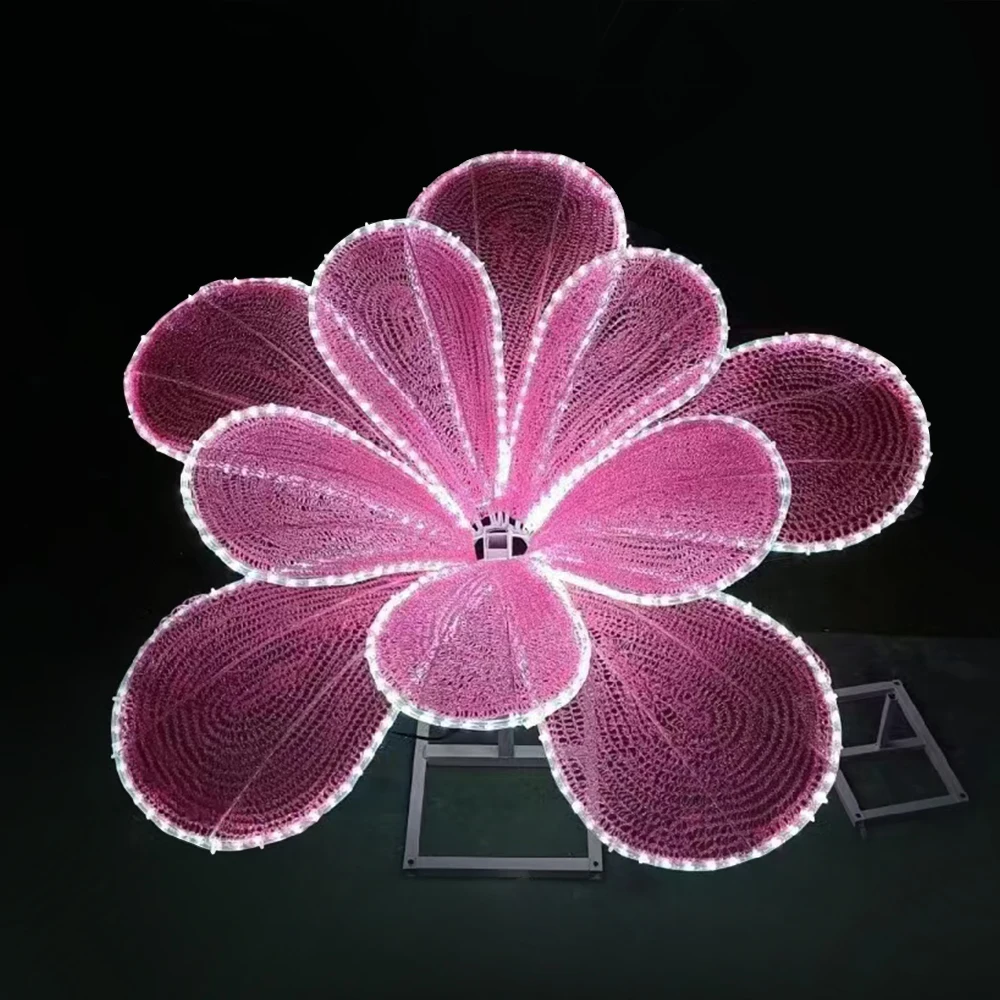 Custom Designed Outdoor Garden LED Motif Light Halloween Holiday Flower Shape Landscape Lamp Decoration IP65 Rated