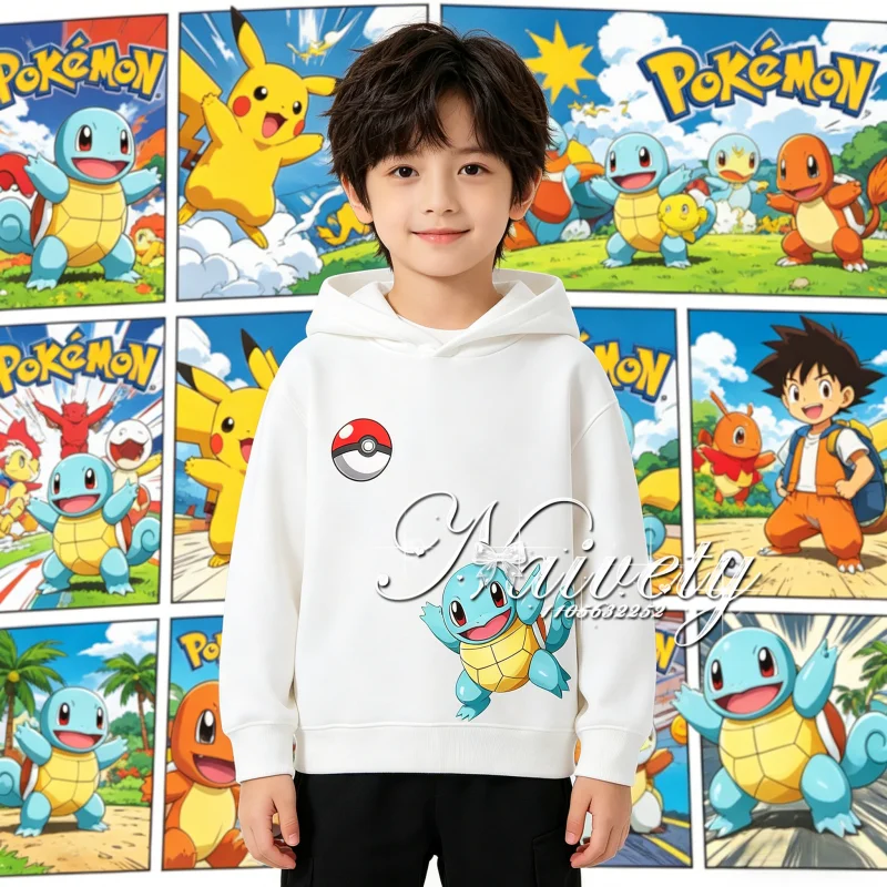 Winter Clothing Kids Sale - Sweat à capuche imprimé Pokémon Squirtle,